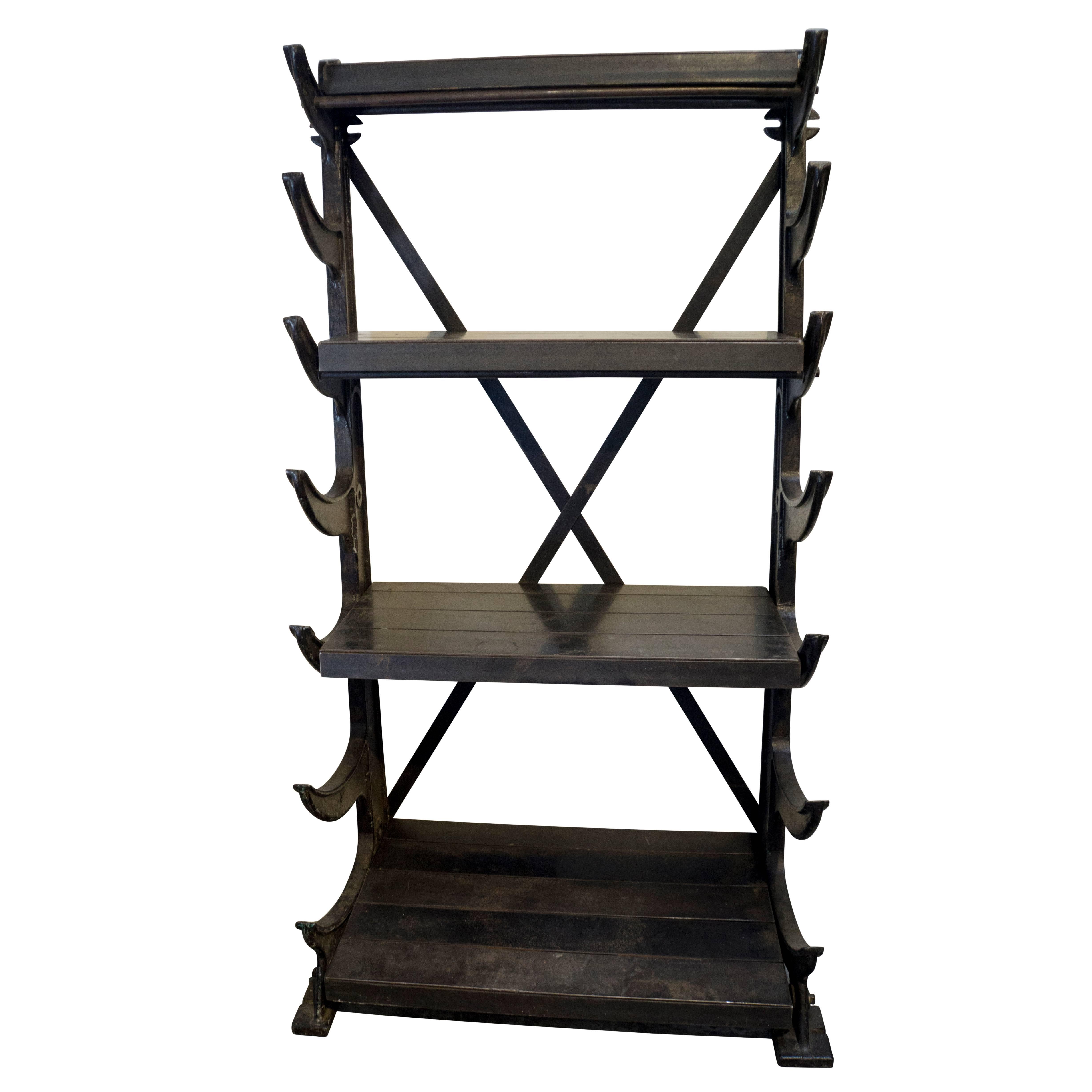Early 20th Century Industrial Pipe Rack Converted to Shelving, circa 1900, American