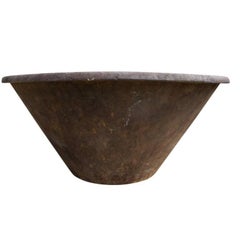 French Vintage Cast Iron Planters, circa 1960