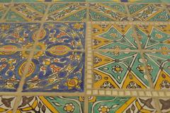 Rare Original D&M Tile Table with Handwrought Iron Base