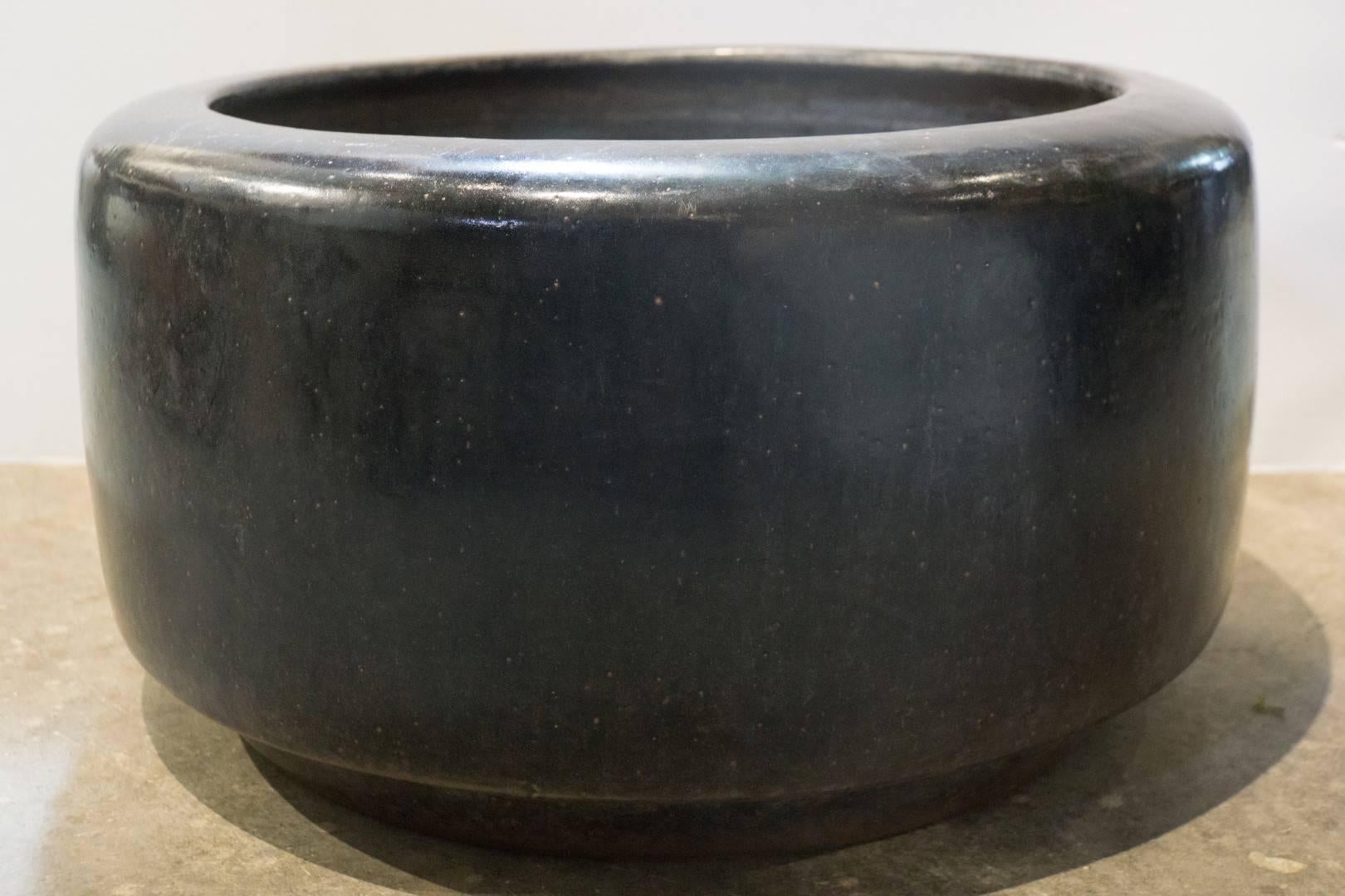 20th Century Mid-Century Modern Black Glazed Tire Planter by David Cressey/John Follis