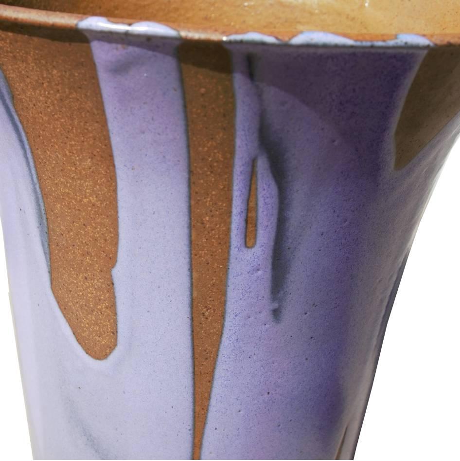 American Purple Flame, Glazed Indoor Planters by David Cressey For Sale