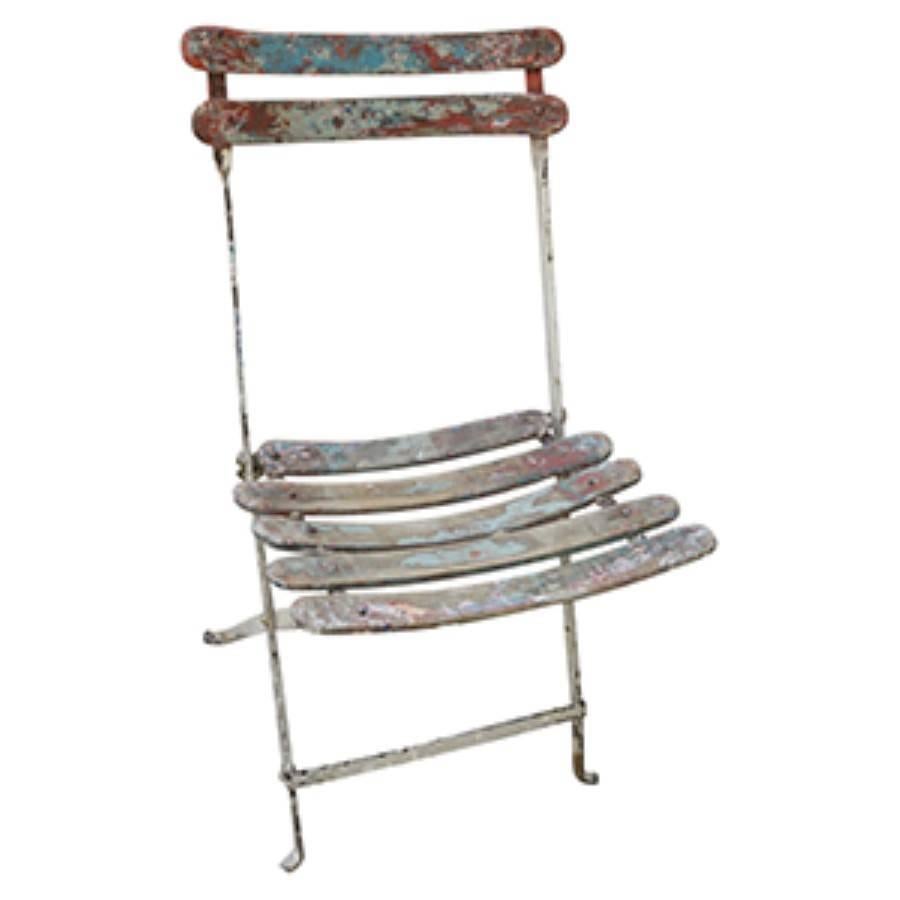 Antique French Folding Chairs In Good Condition For Sale In Culver City, CA