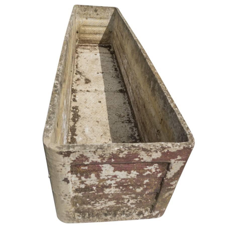 French fiber cement troughs available as a single item or a pair. With earthy colors and textures, at almost 3 feet long, these troughs are understated and elegant. Made with French craftsmanship, they have the strength to last for many years.