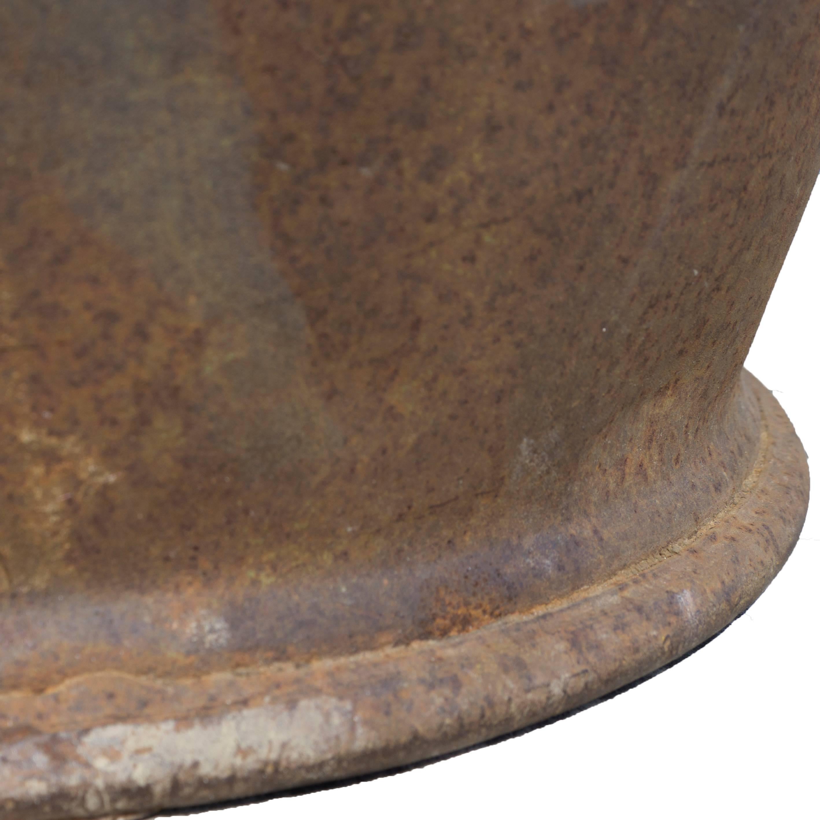 Handmade French Iron Container In Fair Condition For Sale In Culver City, CA