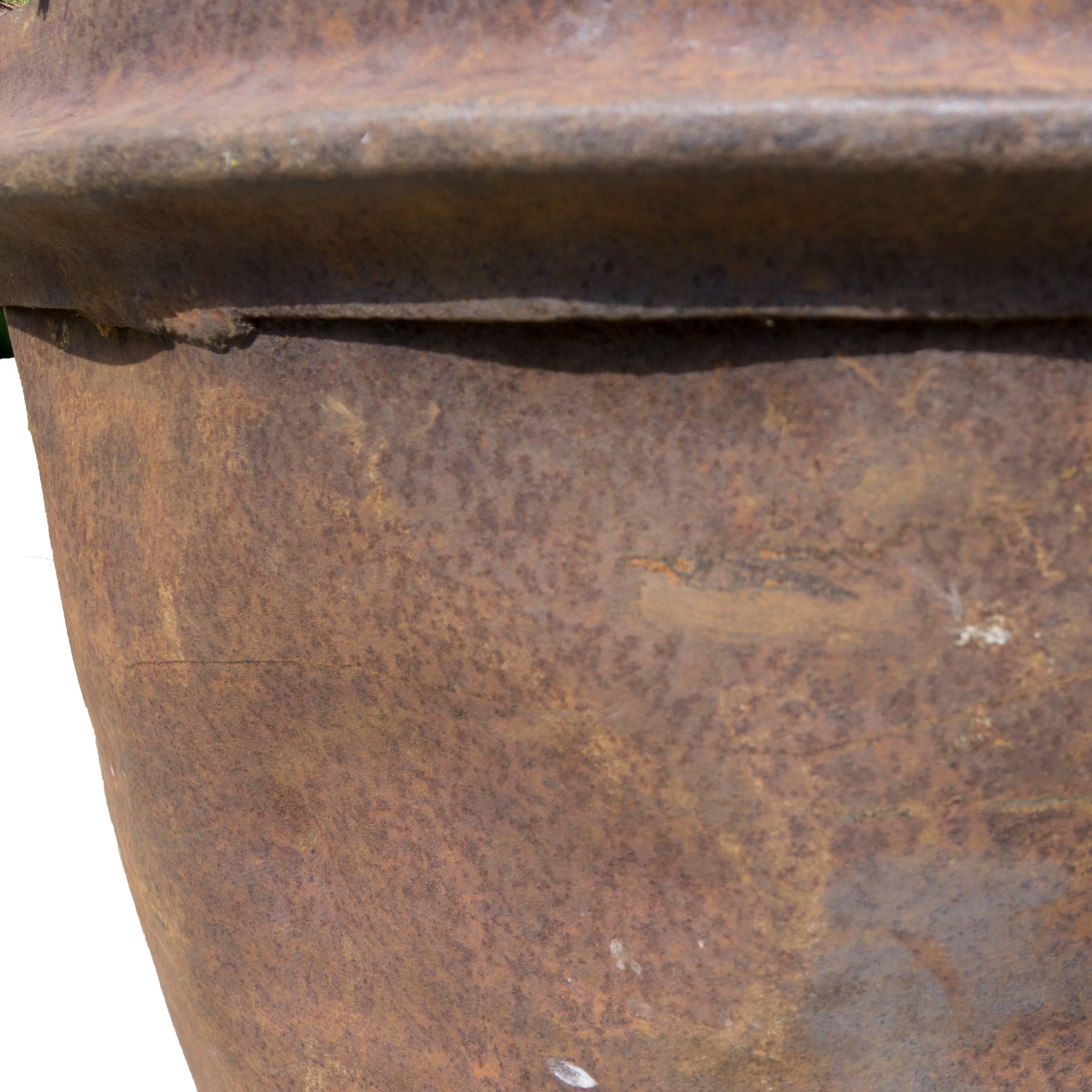 20th Century Handmade French Iron Container For Sale