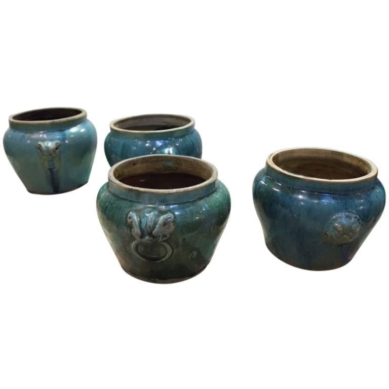 Chinese Antique Ceramic Pickle Pots, 19th Century, China For Sale