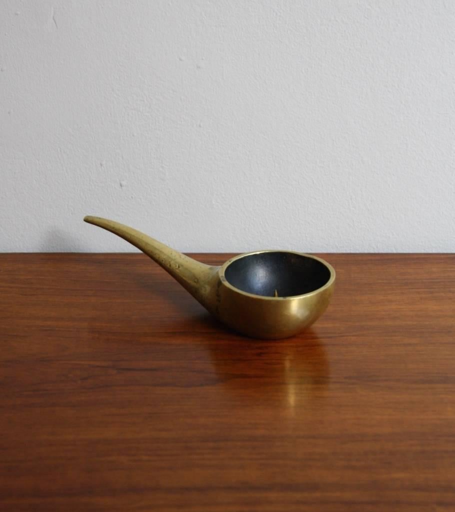 Austrian Carl Auböck Pipe Shaped Candle Holder