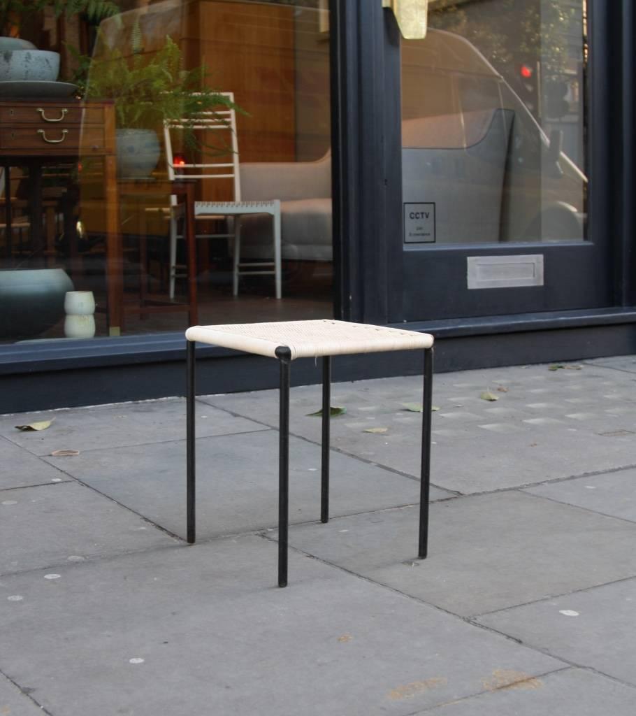 Mid-20th Century Carl Auböck Square Wicker Side Table #2