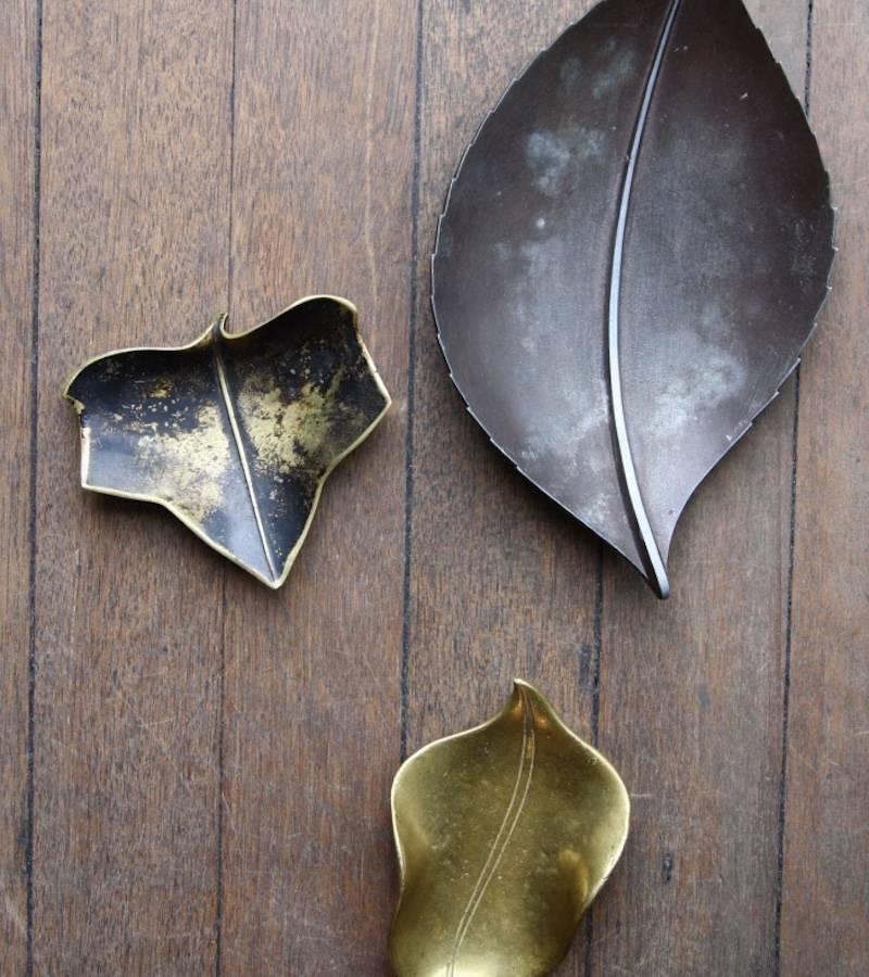 Brass Carl Auböck Leaf Shaped Vide Poche