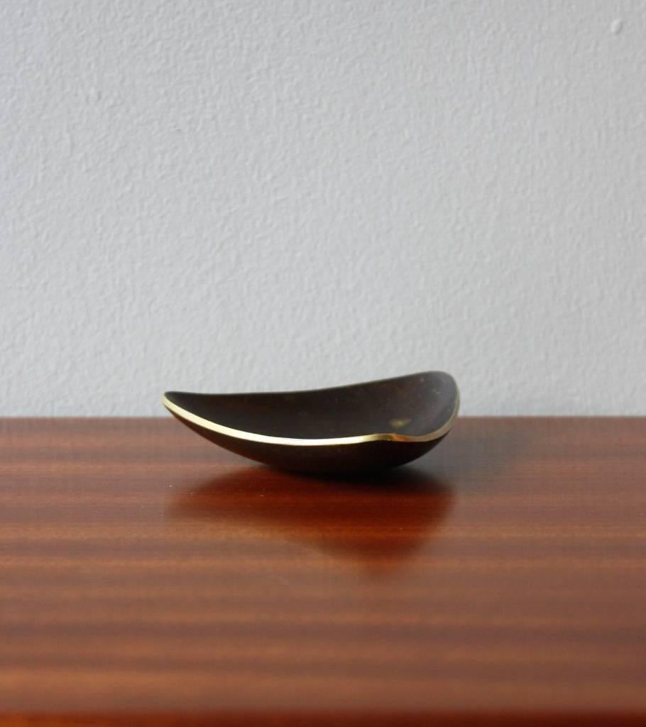 Carl Auböck Patinated Brass Ashtray In Excellent Condition In London, GB