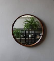 Danish 1950s Round Wall Mirror #2