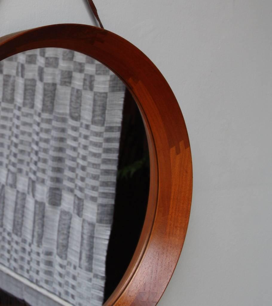 Mid-20th Century Danish 1950s Round Wall Mirror