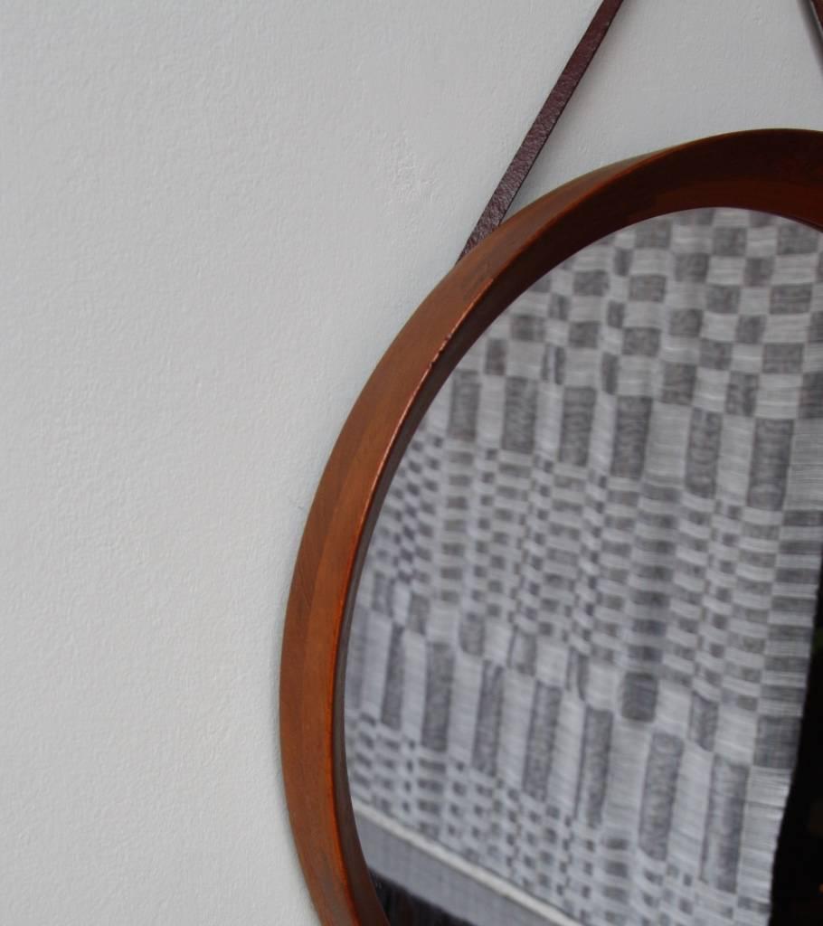 Danish 1950s Round Wall Mirror In Excellent Condition In London, GB