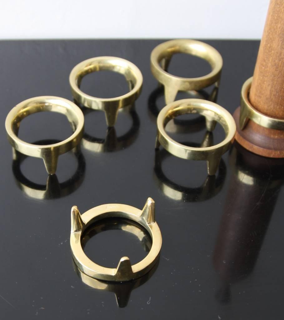 Modern Set of Six Egg Cups by Carl Auböck