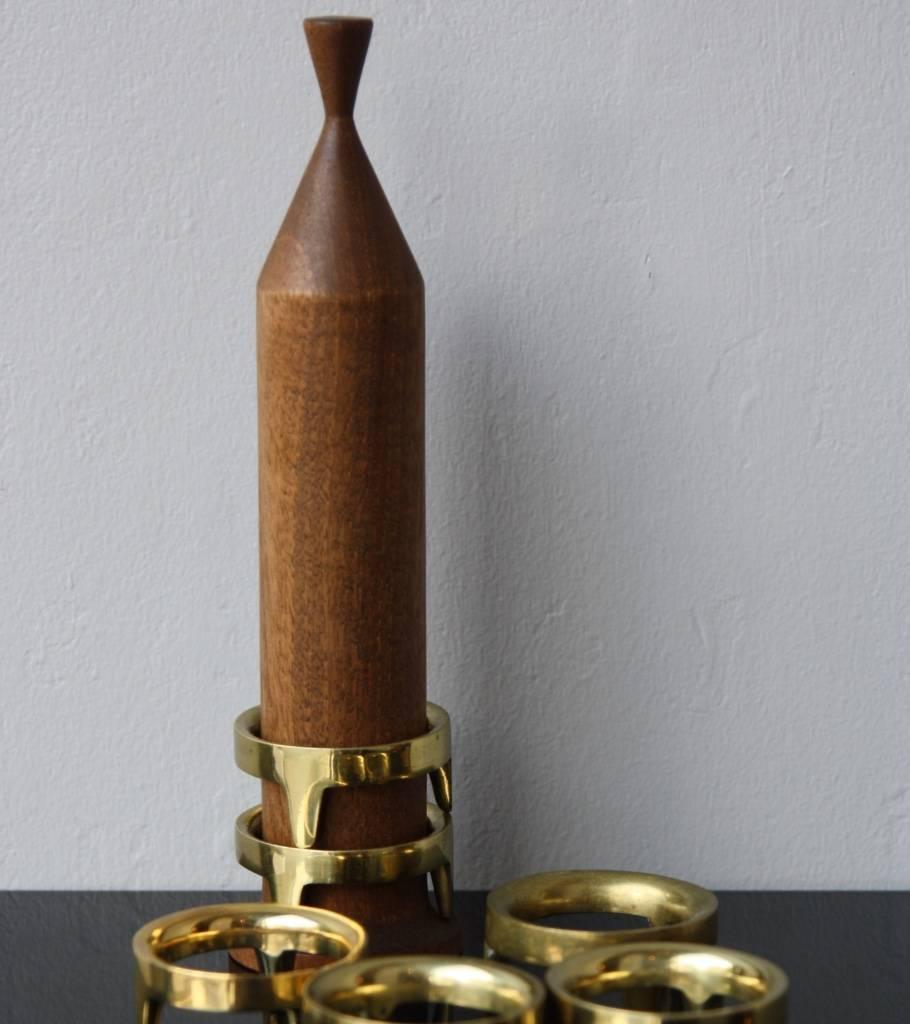 Austrian Set of Six Egg Cups by Carl Auböck