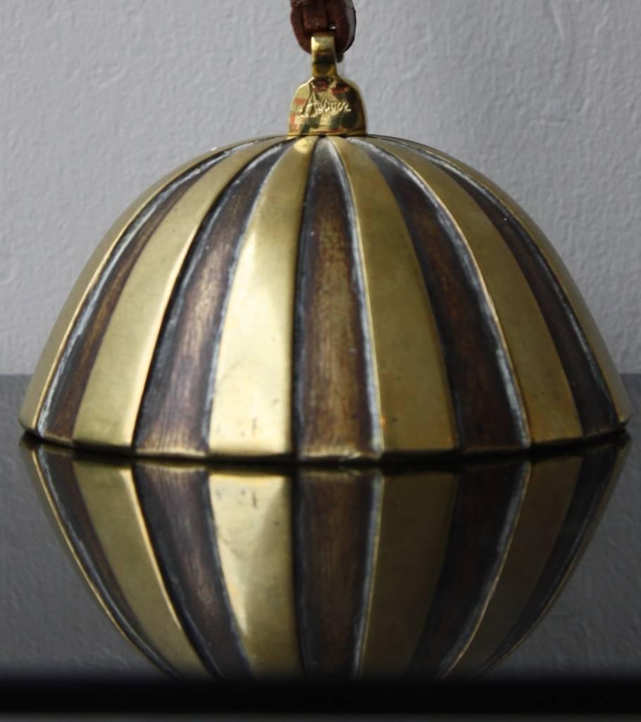 Modern Carl Auböck Brass Striped Bell