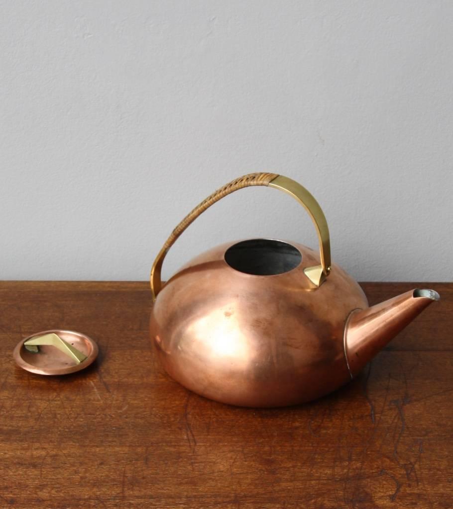 Carl Auböck Copper and Brass Teapot In Excellent Condition In London, GB