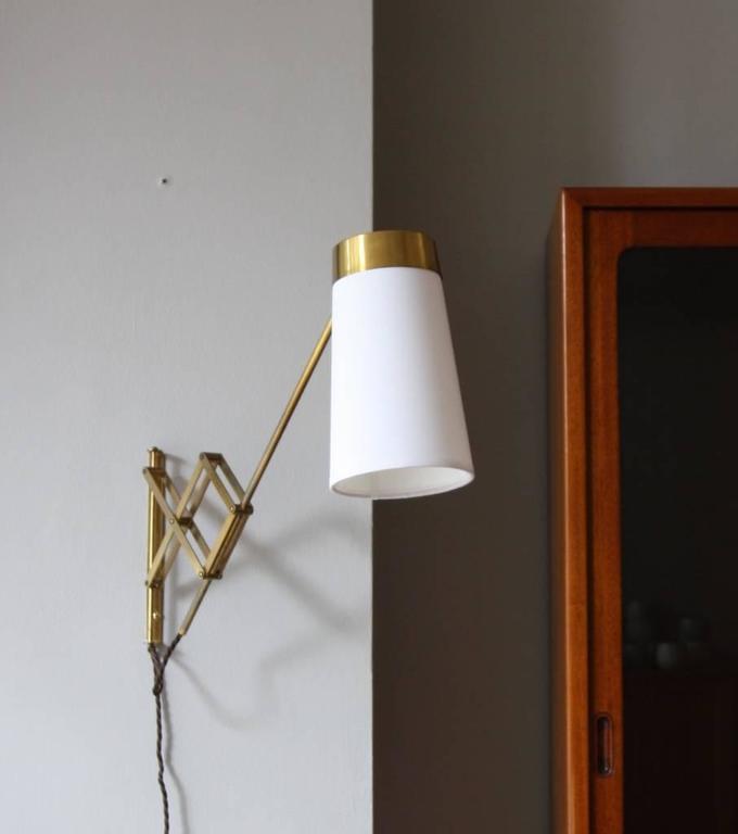 Vintage Danish 1950s Concertina Wall Light 1 at 1stdibs