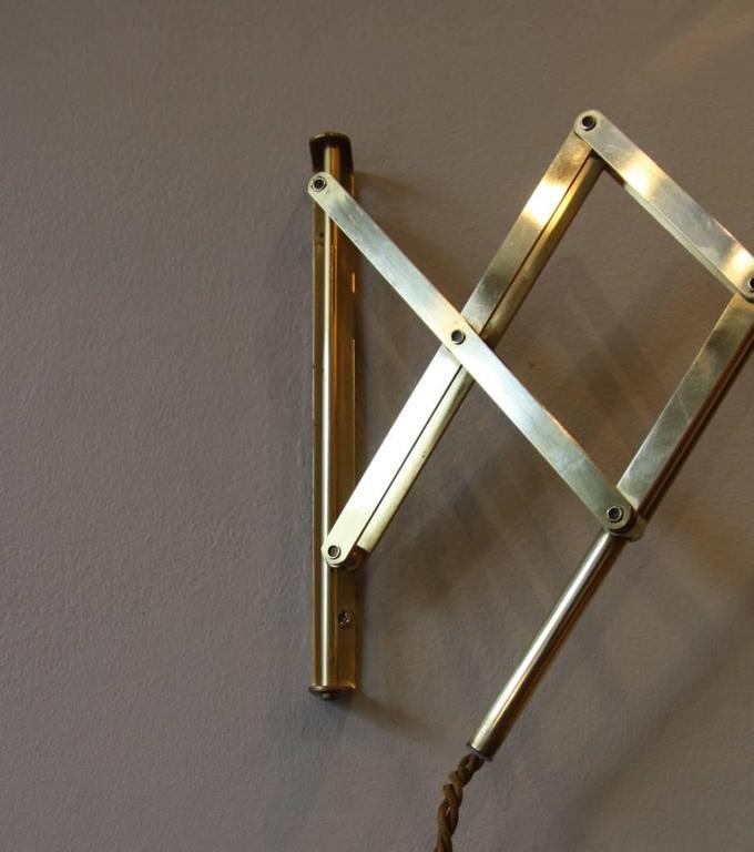 Vintage Danish 1950s Concertina Wall Light #3 For Sale at 1stdibs