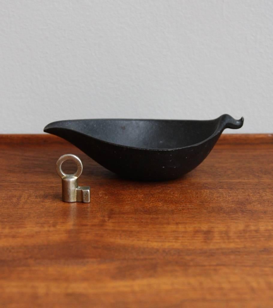 Cast Iron Ashtray with Brass Tamper