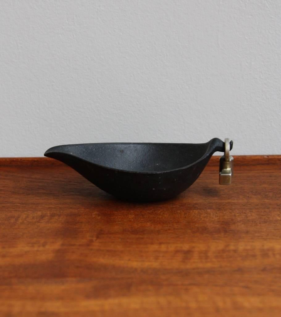 Austrian Iron Ashtray with Brass Tamper