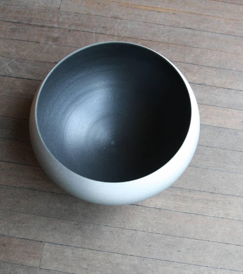 Stoneware Aage & Kasper Würtz Onion Shaped Planter #3 Gradient Grey Glaze For Sale