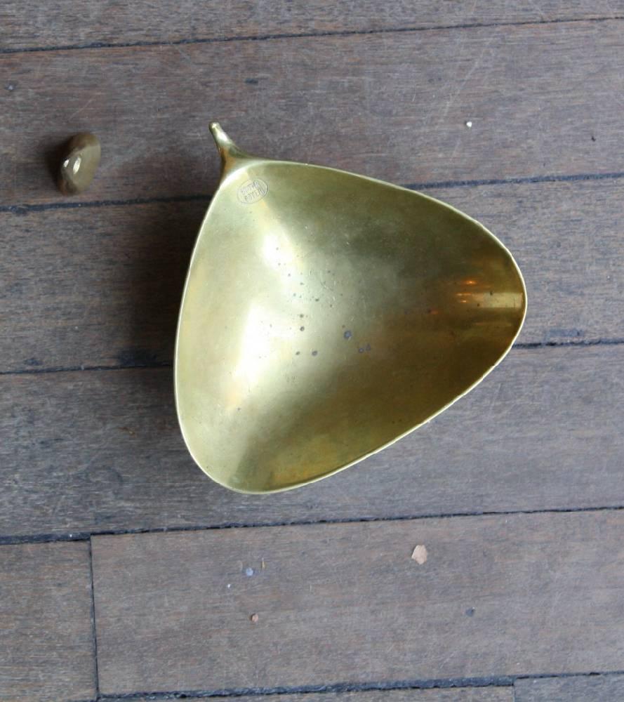 Carl Auböck Large Brass Ashtray with Tamper #2 1