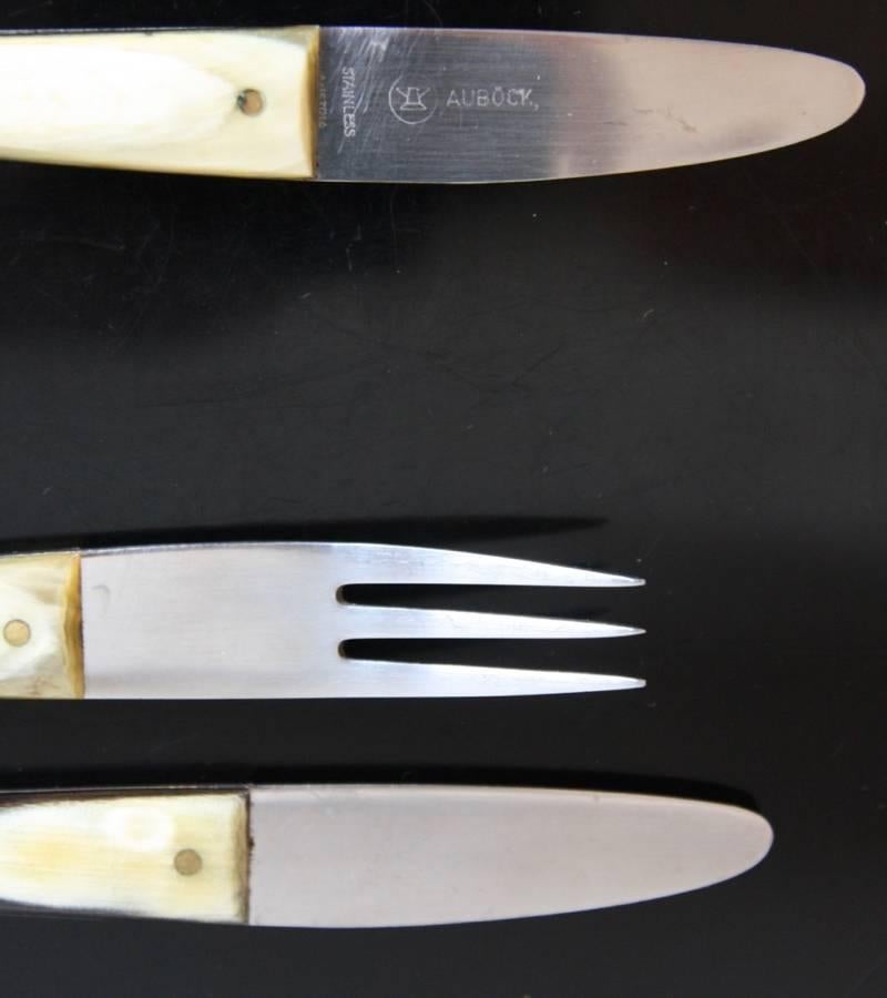 Stainless Steel Carl Auböck Set of Two Forks & Knives #1