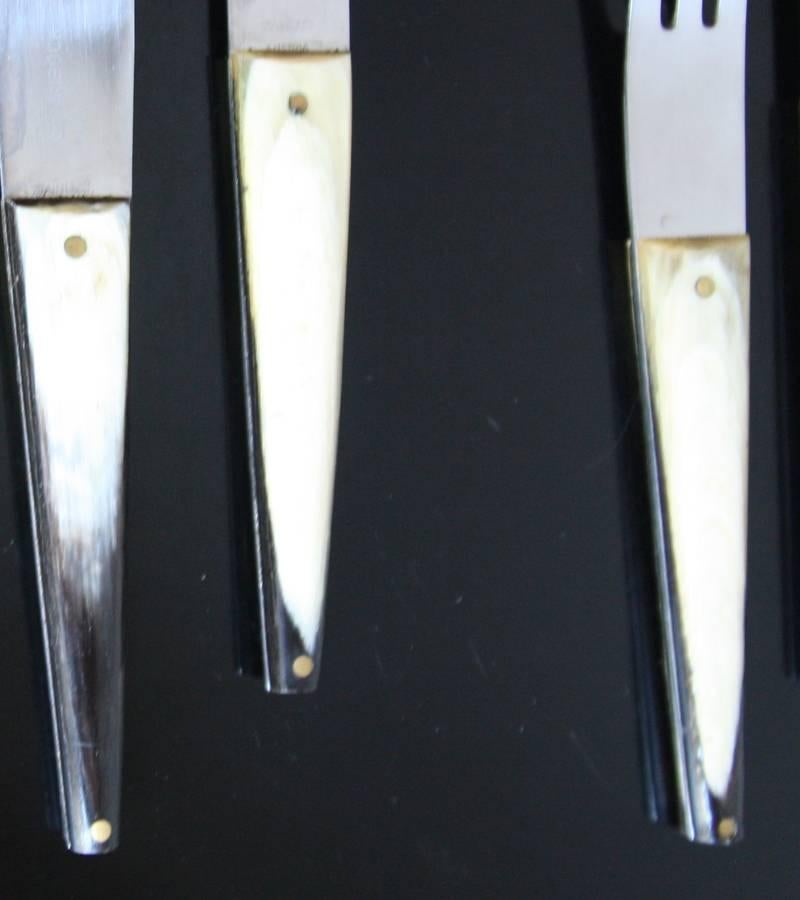 Mid-20th Century Carl Auböck Set of Two Forks & Knives #1