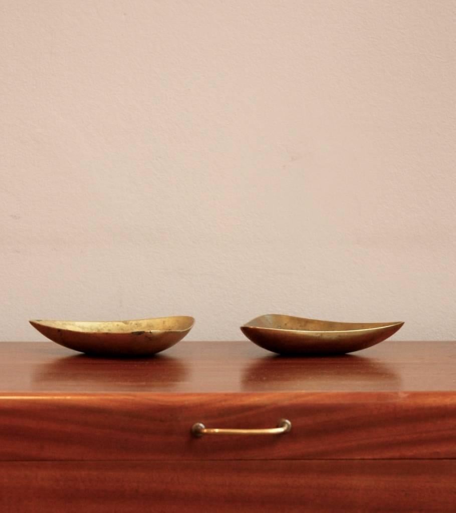 Mid-Century Modern Carl Aubock Pair of Triangular Ashtrays