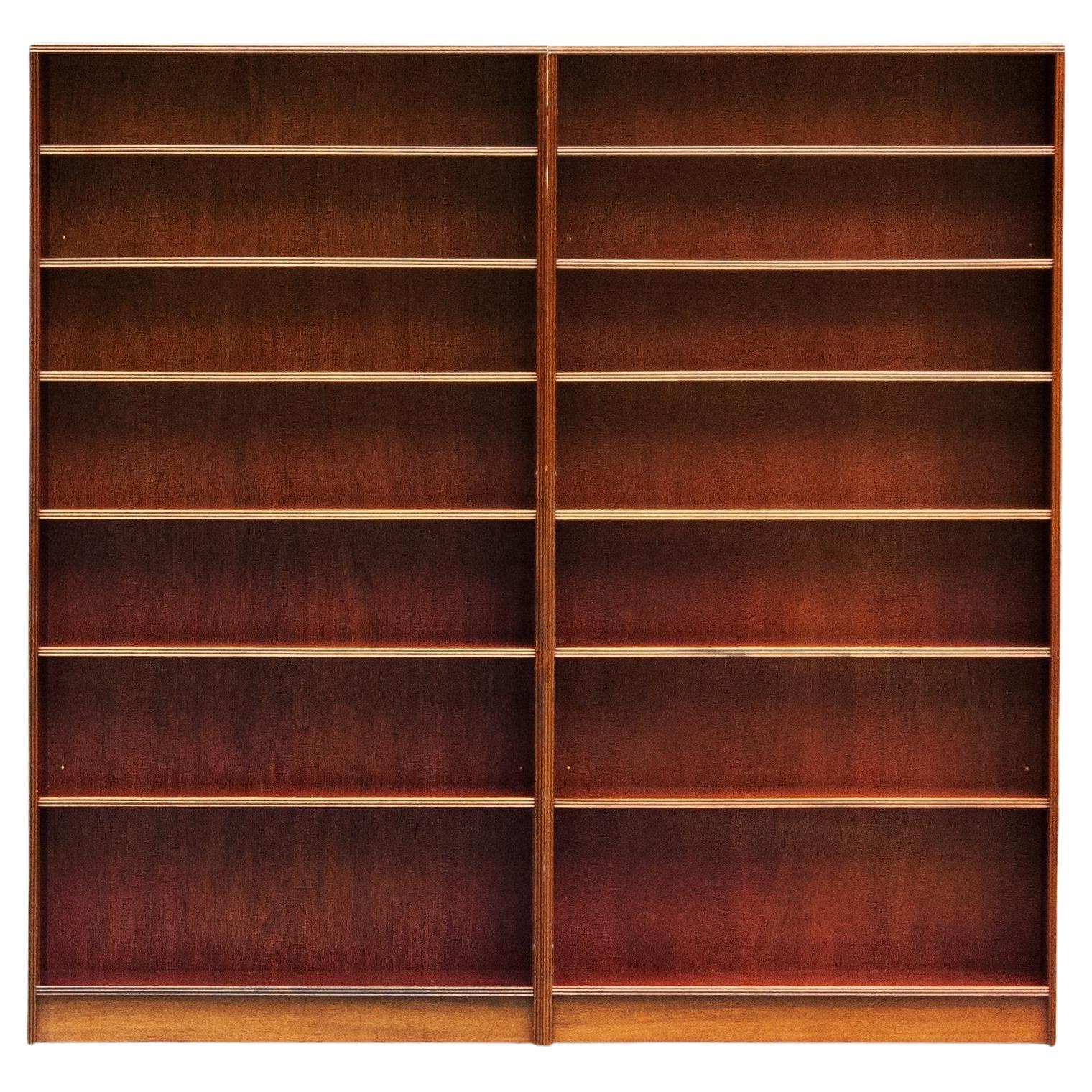 Solid Mahogany Bookcases, Britain, 1950s For Sale