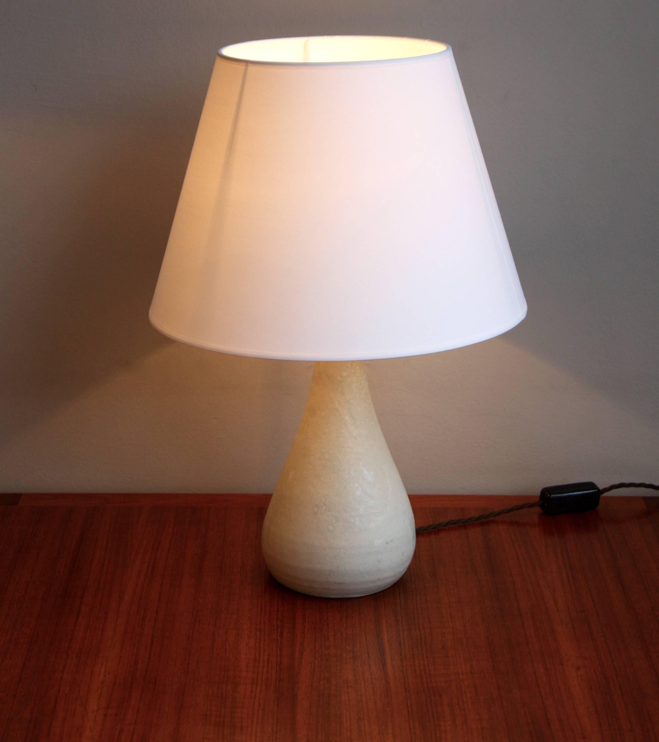 Hand-Crafted One-Off Teardrop Stoneware Table Light by Kasper Würtz