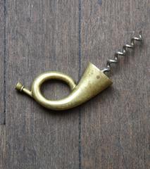 Carl Auböck Brass Austrian Post Horn Shaped Corkscrew