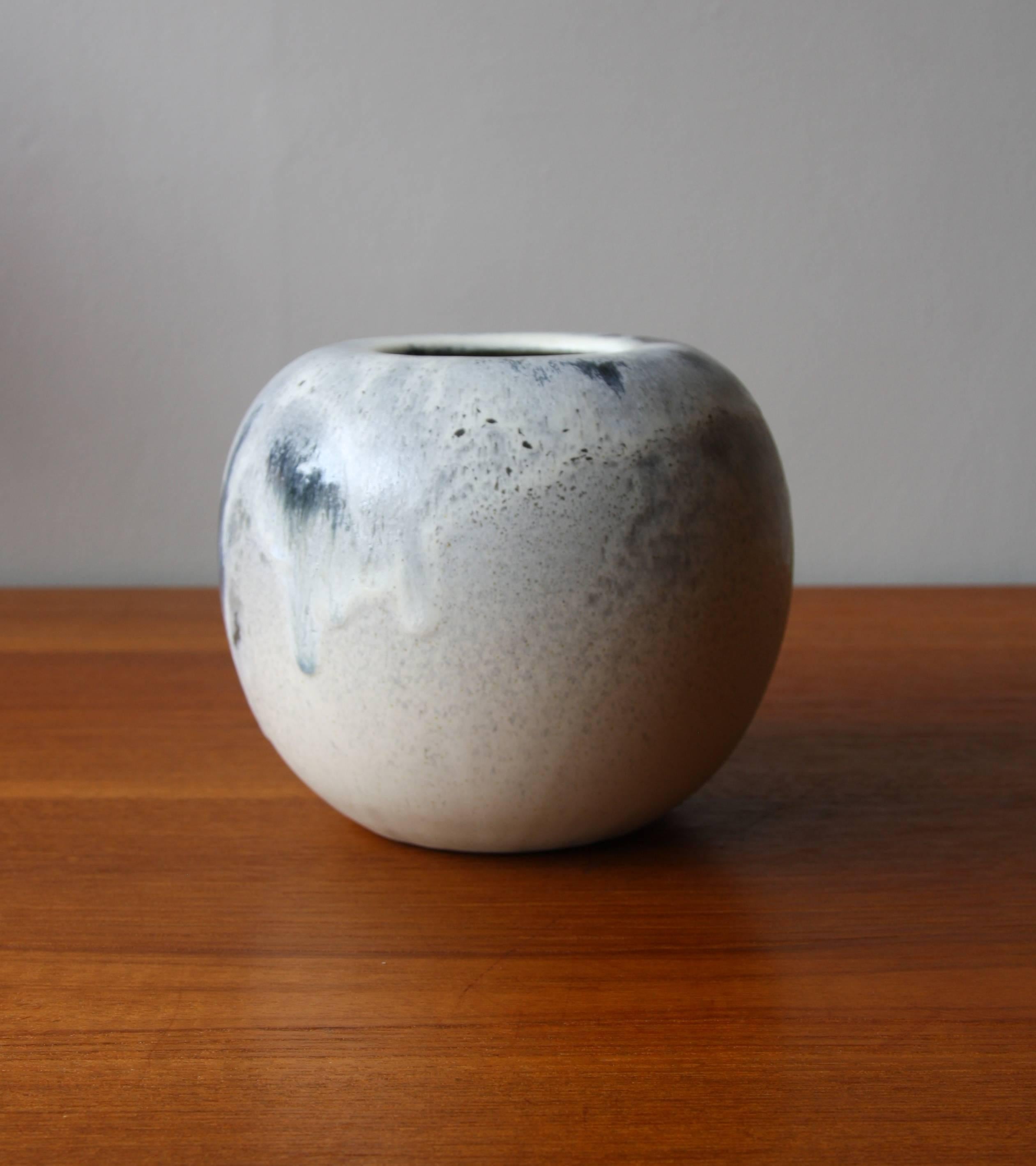 Hand-Crafted Kasper Würtz One Off Ovoid Stoneware Vase