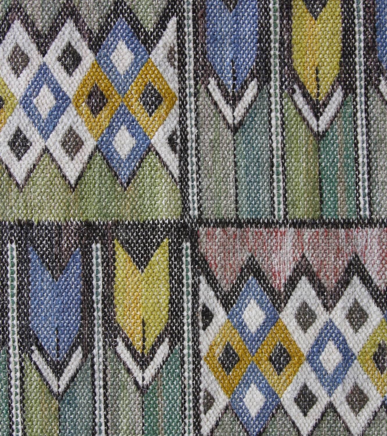 Wool Barbro Nilsson, Marta Maas-Fjetterström Swedish Floral Textile