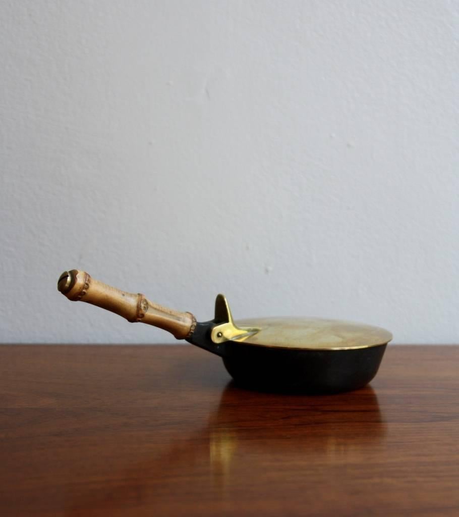 brass ashtray with lid