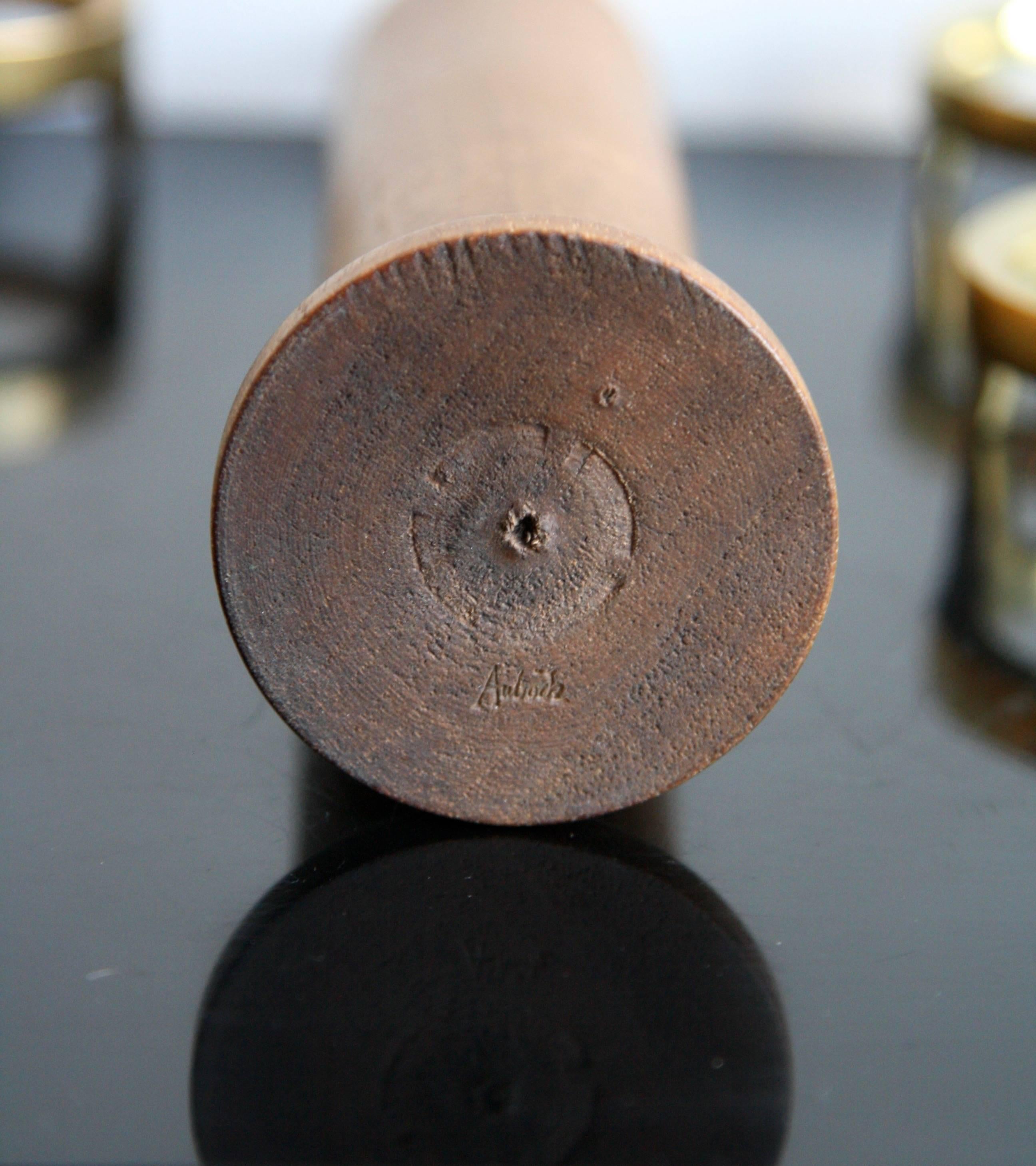Carl Auböck ii Vintage 1950s Walnut TOTEM of Brass Egg Cups 2