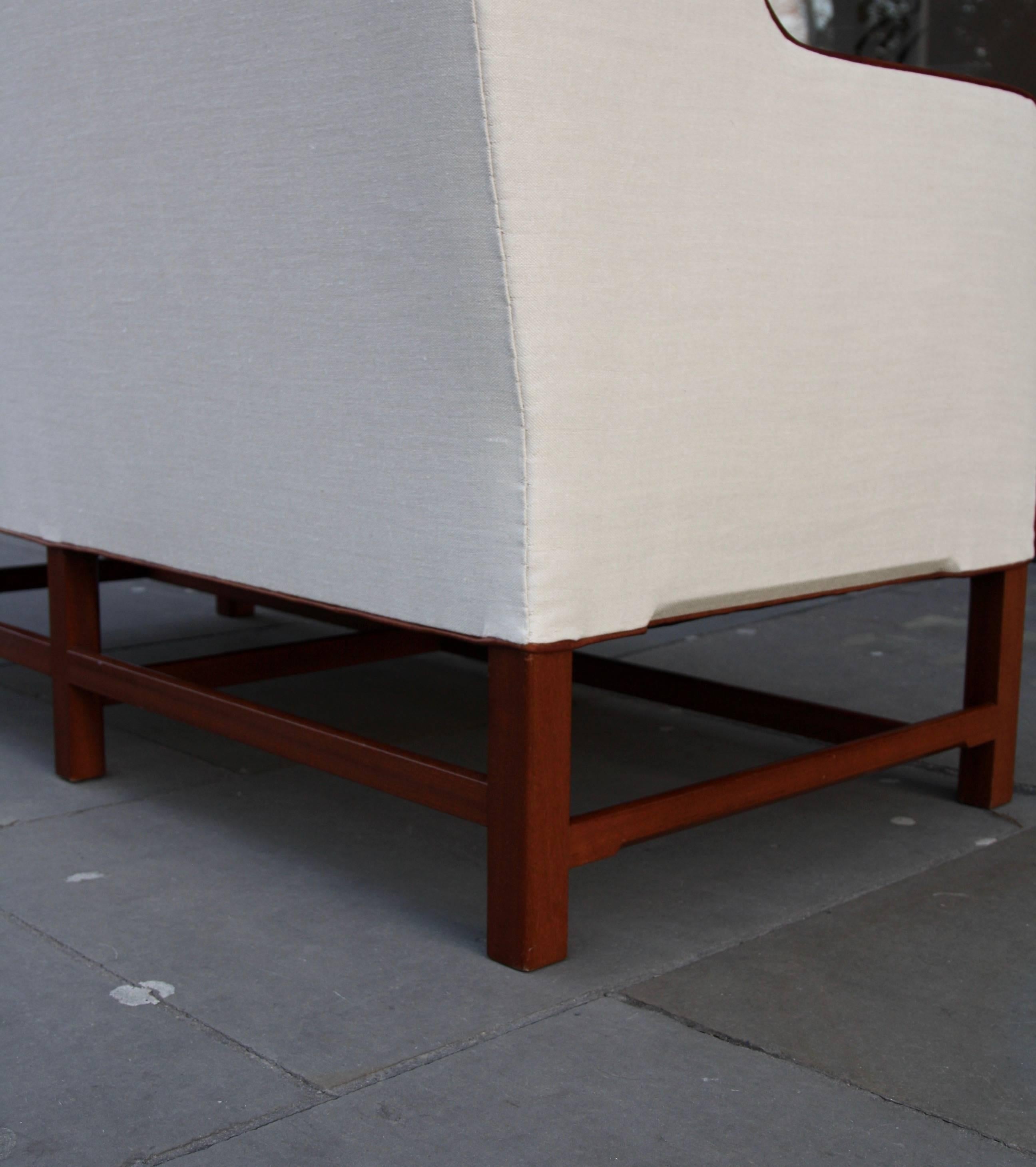 Kaare Klint Modell 4118 Zweisitzer-Sofa mit Schachtel von Rud Rasmussen (Leder) im Angebot