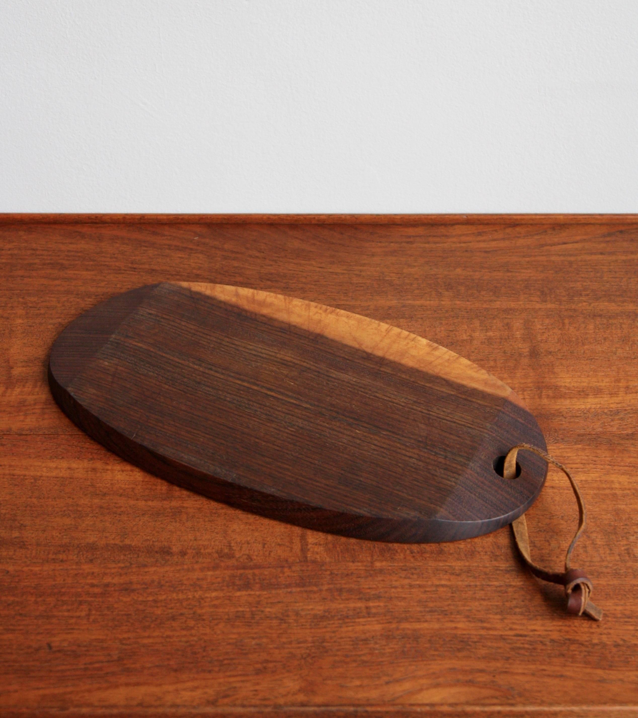 Mid-Century Modern Carl Auböck II Vintage 1950s Eliptical Chopping Board and Serving Tray