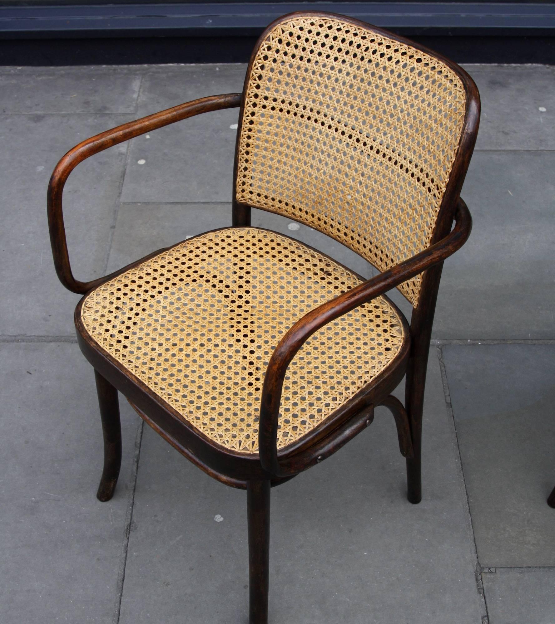 20th Century Josef Frank and Josef Hoffmann Pair of No.811 Thonet Chairs