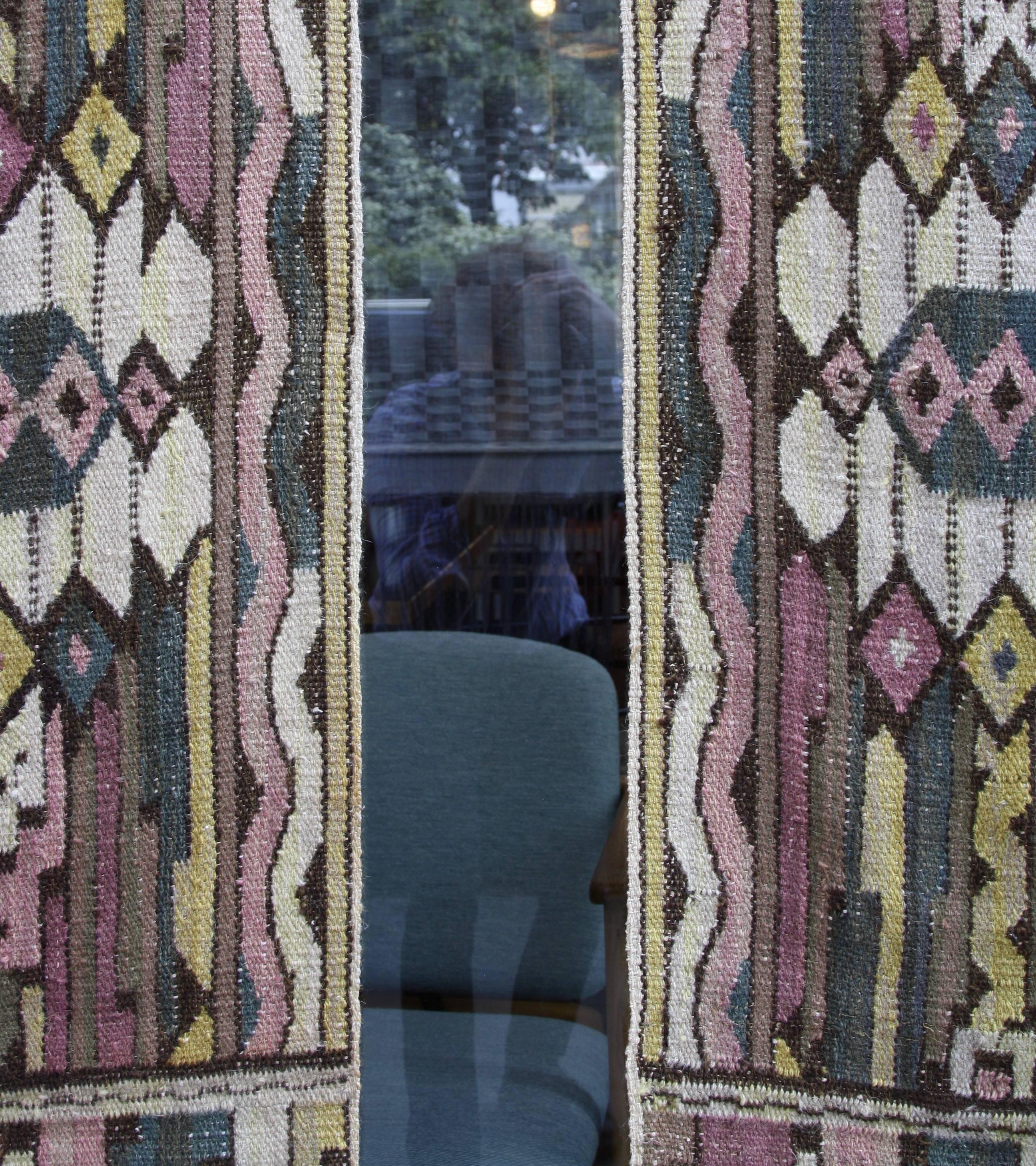 Textile Marta Måås Fjetterström Pair of Vintage Curtains