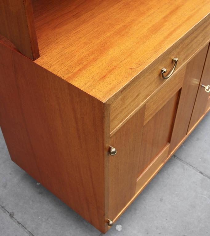 Josef Frank 1940s Tall Mahogany Drinks Cabinet with Vitrine for Svenskt