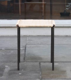 Carl Auböck Square Wicker Top Side Table #1