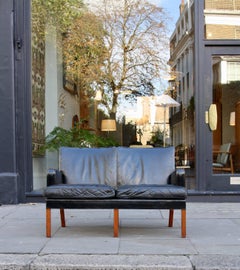 Sofá de cuero de dos plazas Kaare Klint Modelo 5313 de Rud Rasmussen, 1935