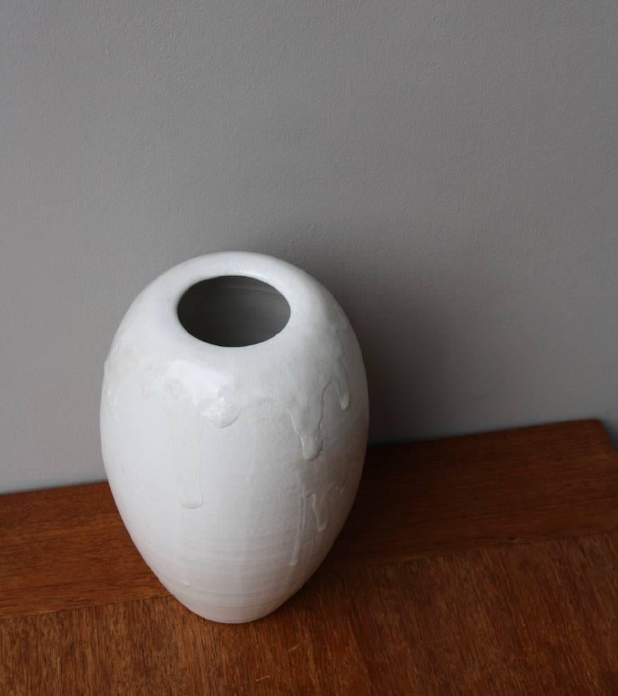 Kasper Würtz Medium Tall Vase White Glaze 1
