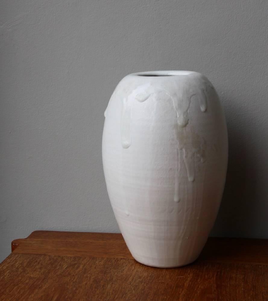 Contemporary Kasper Würtz Medium Tall Vase White Glaze