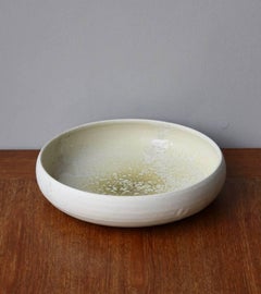 Kasper Würtz Extra Large Shallow Bowl White and Yellow Glaze