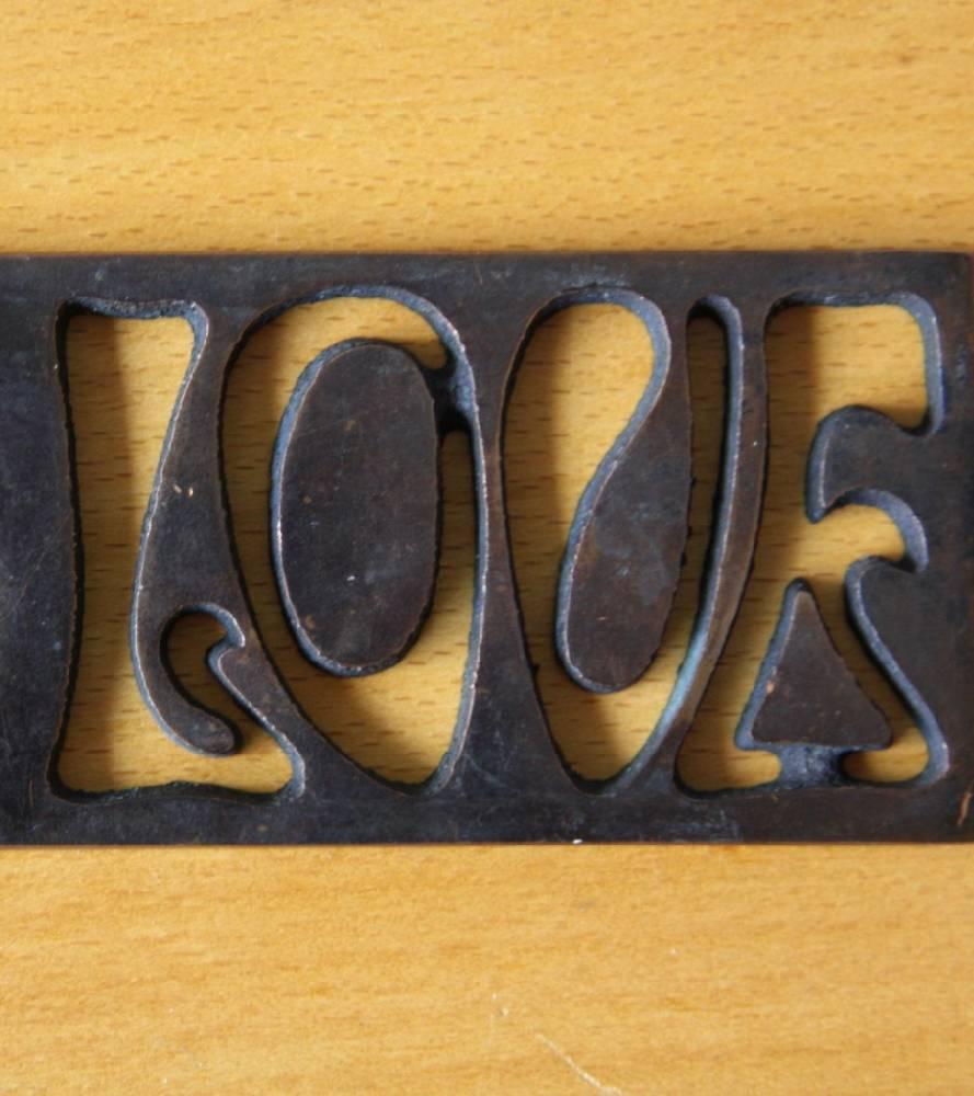 Carl Auböck, 1960s 'Love' Bottle Opener In Excellent Condition In London, GB