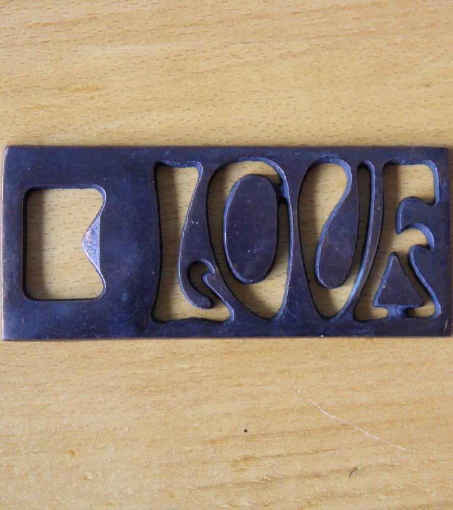 20th Century Carl Auböck, 1960s 'Love' Bottle Opener