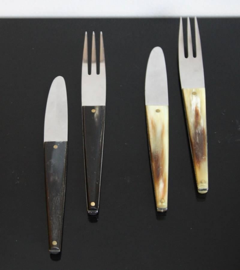 Carl Auböck Set of Two Forks and Knives #2 In Excellent Condition In London, GB